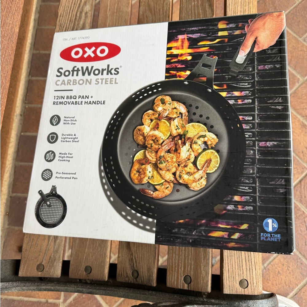 OXO SoftWorks Black Perforated Carbon Steel BBQ Pan
